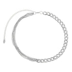 Choker Piuka Billy Elos Grumet Folheado em Ródio Branco - Piuka