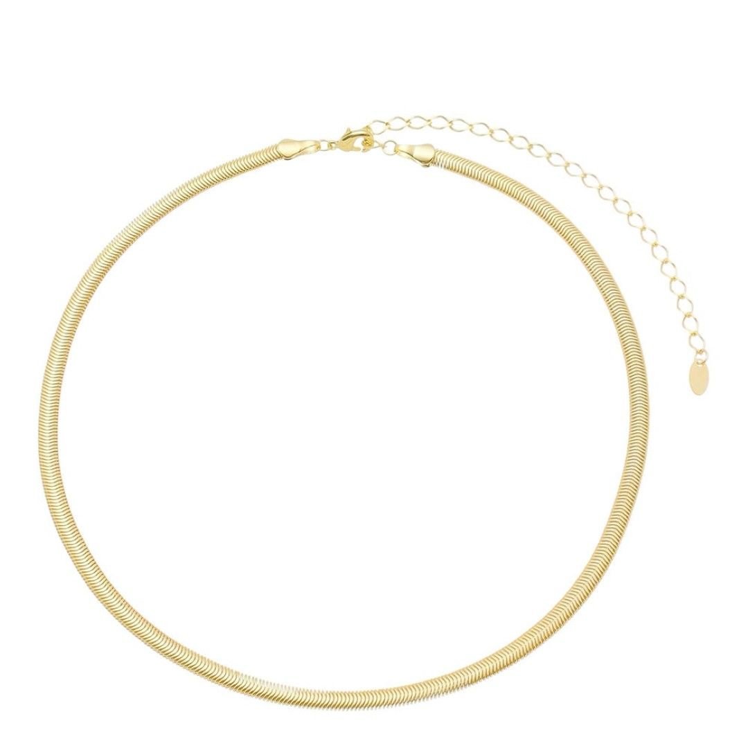 Choker Piuka Fernanda Malha Fina Metal Folheada a Ouro 18k - Piuka