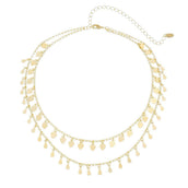 Choker Piuka Flora Corações e Gotas Folheada a Ouro 18k - Piuka