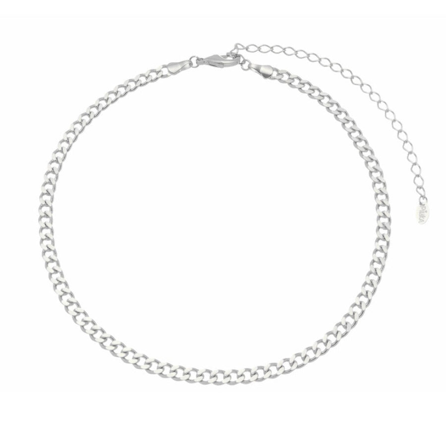 Choker Piuka Frida Elos Groumet Folheado em Ródio Branco - Piuka