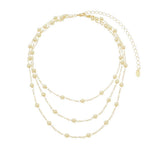Choker Piuka Loren 3 Voltas Pérolas Folheado a Ouro 18k - Piuka