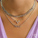 Choker Piuka Louise Elos Folheado em Ródio Branco - Piuka