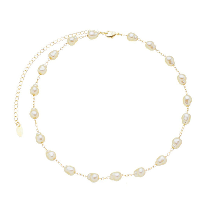 Choker Piuka Megan Pérolas Folheada a Ouro 18k