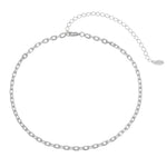 Choker Piuka Mini Dua Elos Folheada em Ródio Branco - Piuka