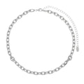 Choker Piuka Mônica Dua Elos Folheada em Ródio Branco - Piuka