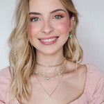 Choker Piuka Muriel Zircônias Turmalina Folheada a Ouro 18k - Piuka