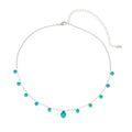 Choker Piuka Muriel Zircônias Turmalina Folheada em Ródio Branco - Piuka
