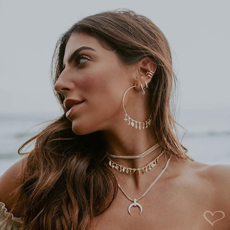 Choker Piuka Rachel Amuletos Folheada a Ouro 18k - Piuka
