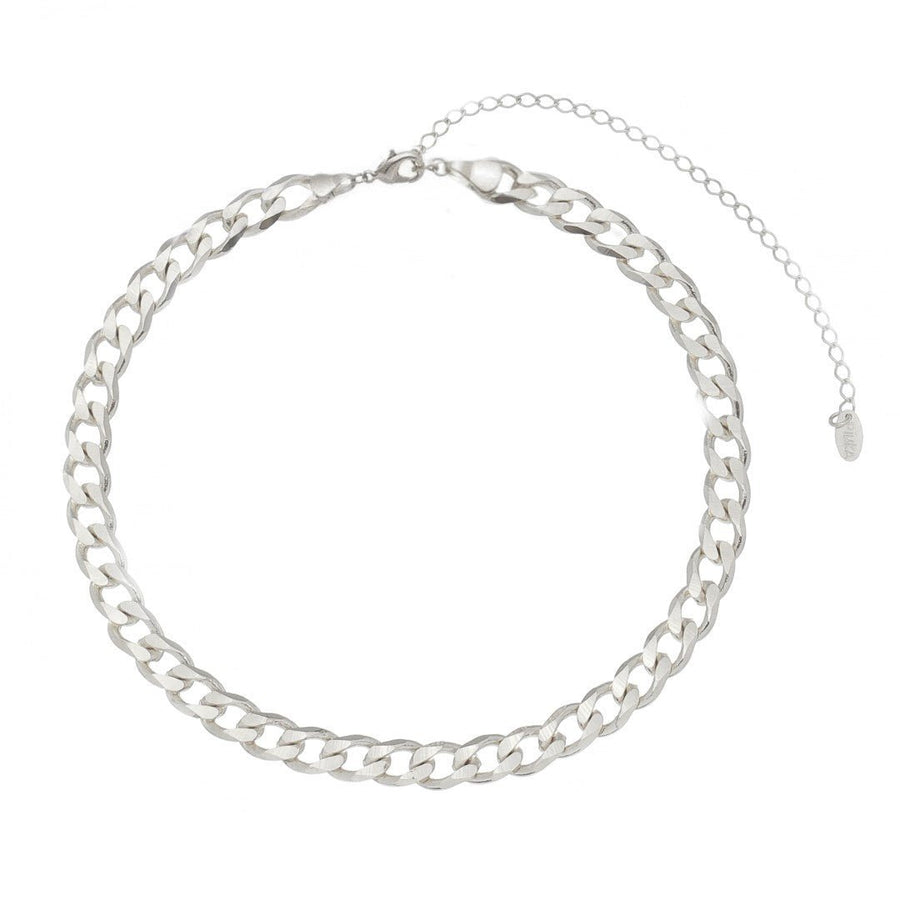 Choker Piuka Raiza Elos Grumet Folheada em Ródio Branco - Piuka