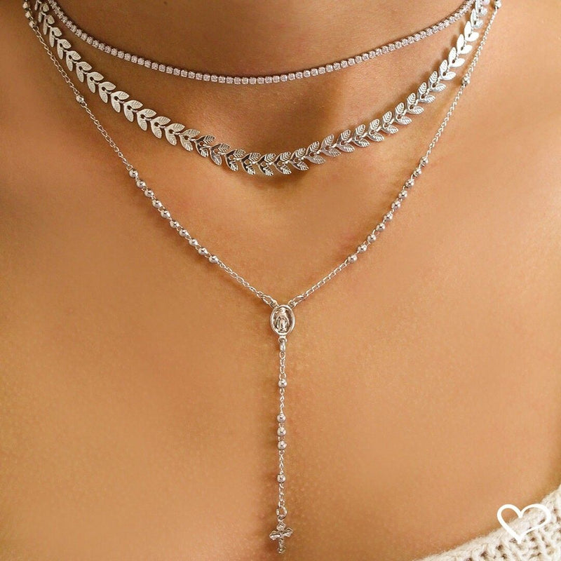 Choker Piuka Riviera Chiara Mini Zircônias Cristal Folheada em Ródio Branco - Piuka