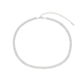 Choker Piuka Riviera Chiara Zircônias Média Cristal Folheada em Ródio Branco - Piuka