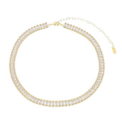 Choker Piuka Taylor Média Zircônias Baguete Cristal Folheada a Ouro 18k - Piuka