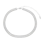 Choker Piuka Taylor Média Zircônias Baguete Cristal Folheada em Ródio Branco - Piuka