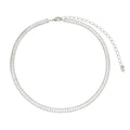 Choker Piuka Taylor Pequena Zircônias Baguete Cristal Folheada em Ródio Branco - Piuka