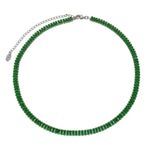 Choker Riveira Taylor Zircônias Esmeralda Folheada em Ródio Branco - Piuka