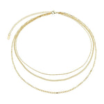 Choker Três Voltas Lia Folheada a Ouro 18k - Piuka
