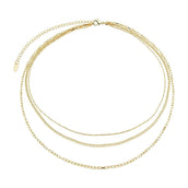 Choker Três Voltas Lia Folheada a Ouro 18k - Piuka