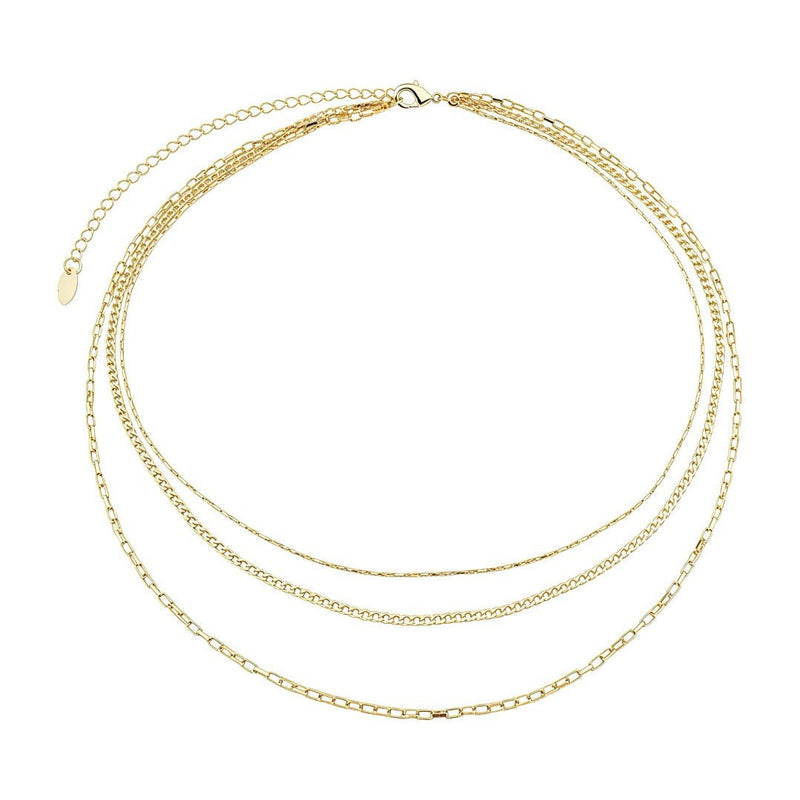 Choker Três Voltas Lia Folheada a Ouro 18k - Piuka