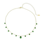 Choker Zircônias Esmeralda Folheada a Ouro 18k Muriel - Piuka