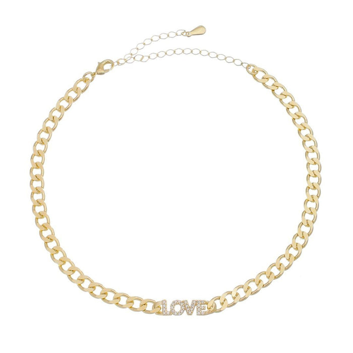 Choker Zircônias Folheada a Ouro 18k Kel Love
