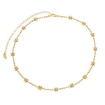 Choker Zizi Mini Flores Metal Folheada a Ouro 18k - Piuka