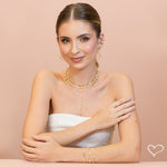 Colar 2 Voltas Cecília Pérolas Elos Folheado a Ouro 18k Piuka - Piuka