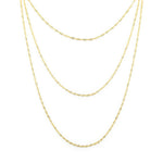 Colar 3 Voltas Amelia Folheado a Ouro 18k Piuka - Piuka