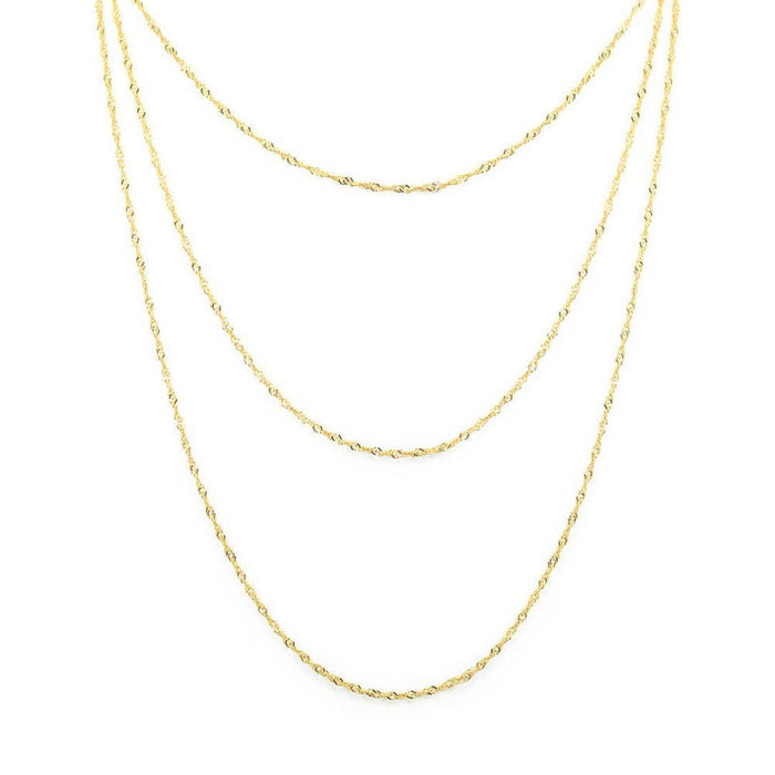 Colar 3 Voltas Amelia Folheado a Ouro 18k Piuka