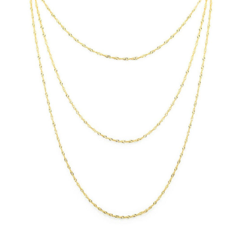 Colar 3 Voltas Amelia Folheado a Ouro 18k Piuka - Piuka