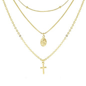 Colar 3 Voltas Santa Rita Folheado a Ouro 18k Piuka - Piuka
