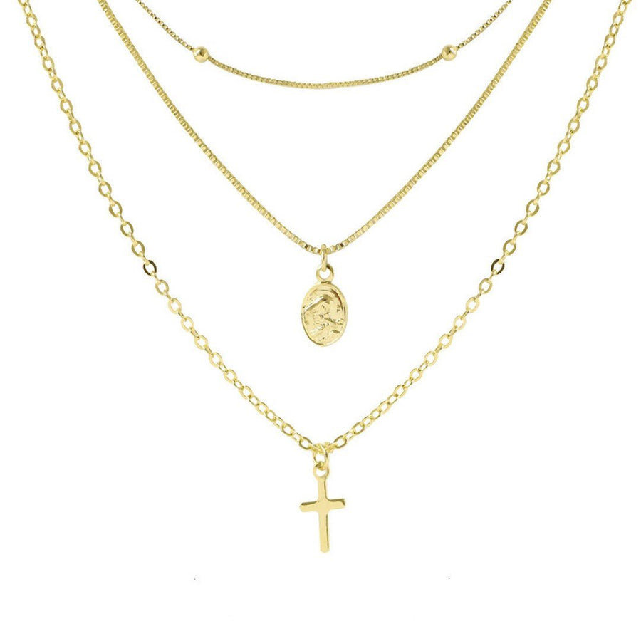 Colar 3 Voltas Santa Rita Folheado a Ouro 18k Piuka - Piuka