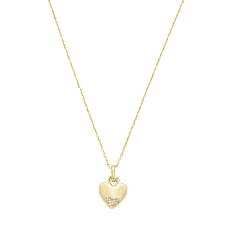 Colar Cathy Pingente Coração Zircônias Folheado a Ouro 18k - Piuka