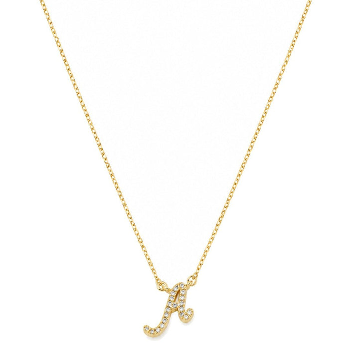 Colar com Letra Inicial Ana Zircônias Folheado a Ouro 18k
