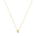 Colar com Mini Letra Inicial Zircônias Folheado a Ouro 18k - Piuka