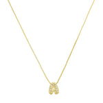 Colar com Mini Letra Inicial Zircônias Folheado a Ouro 18k - Piuka