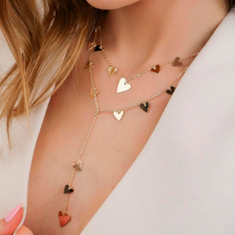 Colar Corações Piuka Vintage Folheado a Ouro 18k - Piuka