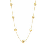 Colar Curto Estela Esferas Folheado a Ouro 18k - Piuka