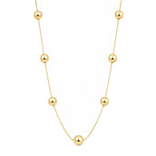 Colar Curto Estela Esferas Folheado a Ouro 18k - Piuka