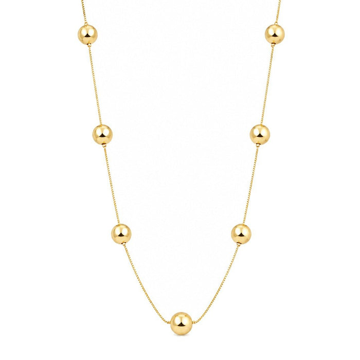 Colar Curto Estela Esferas Folheado a Ouro 18k