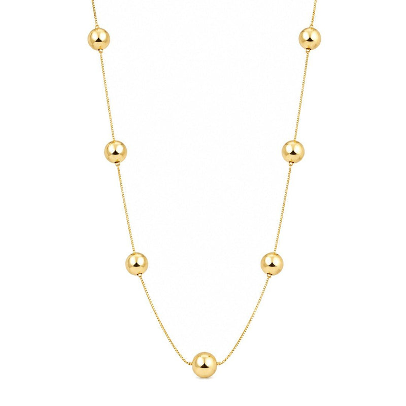 Colar Curto Estela Esferas Folheado a Ouro 18k - Piuka
