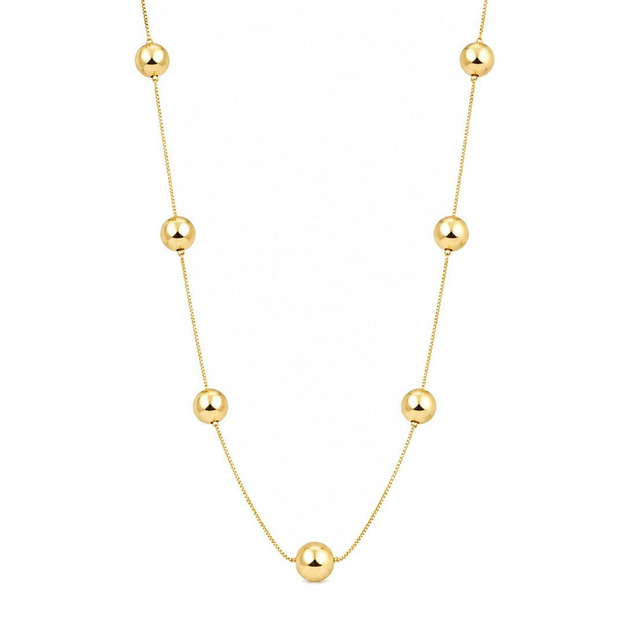 Colar Curto Estela Esferas Folheado a Ouro 18k - Piuka