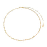 Colar Curto Linda Elos Diamantados Folheado a Ouro 18k - Piuka