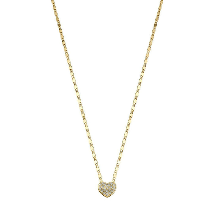 Colar de Coração Fernanda Zircônias Folheado a Ouro 18k