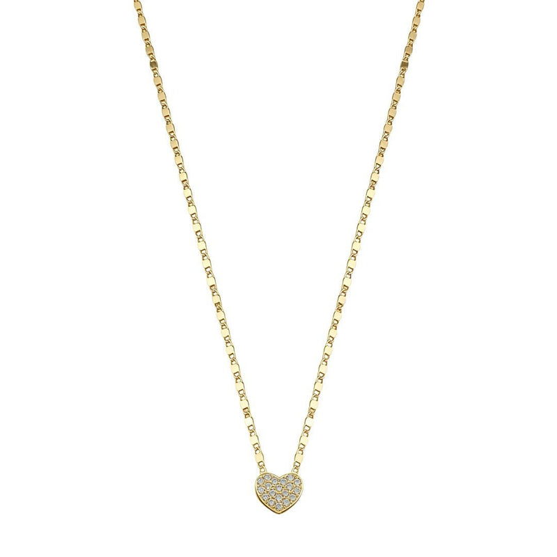 Colar de Coração Fernanda Zircônias Folheado a Ouro 18k - Piuka