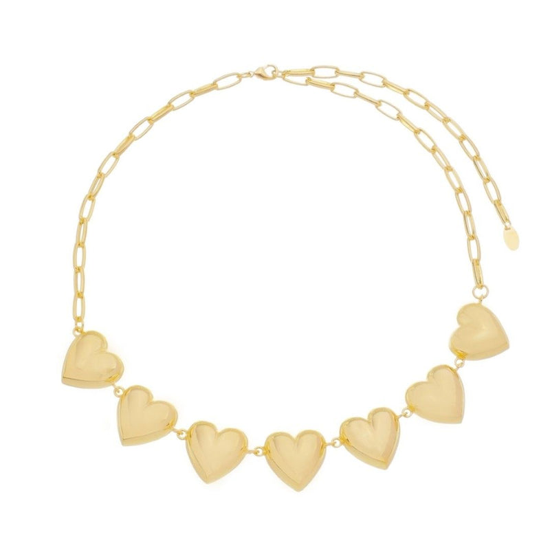Colar de Coração Marina Folheado a Ouro 18k - Piuka