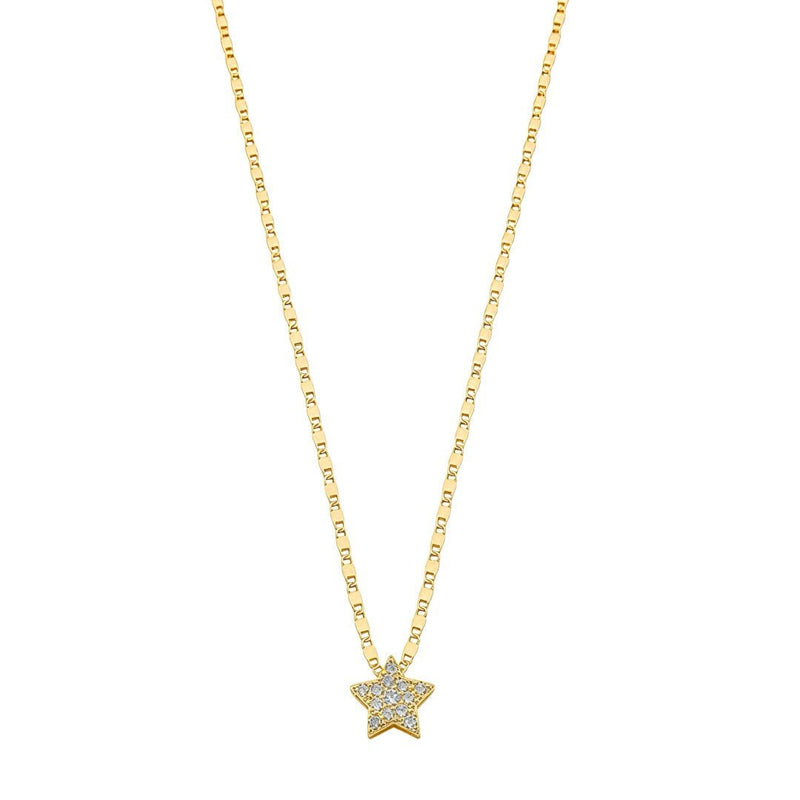 Colar de Estrela Fernanda Zircônias Folheado a Ouro 18k - Piuka