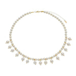 Colar de Pérolas Audrey Folheado a Ouro 18k - Piuka