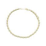 Colar de Pérolas Leonor Tubos Metal Folheado a Ouro 18k - Piuka