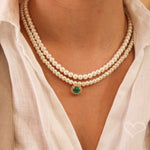 Colar de Pérolas Margaret Folheado a Ouro 18k - Piuka