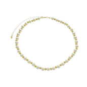 Colar de Pérolas Victória Metal Folheado a Ouro 18k - Piuka